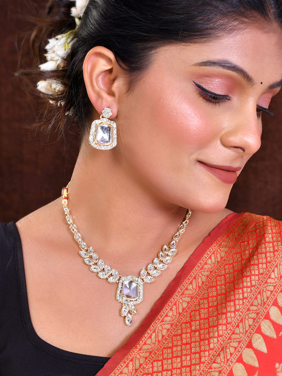 Ethnic Layered Jewellery Set with Necklace-VOJ258