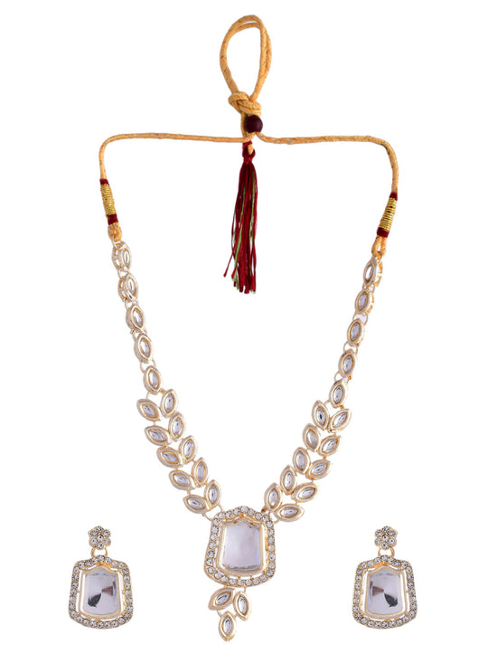 Ethnic Layered Jewellery Set with Necklace-VOJ258