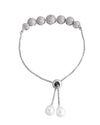 Silver Plated AD studded Necklace, Earrings With Ring And bracelet-VOJ268