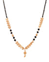 Gold Plated Leaf Design Beaded Chain Mangalsutra-VOJ270