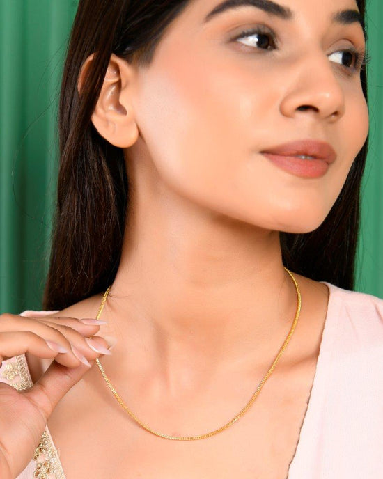 Gold Plated Snake Chain For  Women-VOJ286