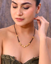 Gold Plated Stone Studded Cricular shaped Mangalsutra-VOJ299