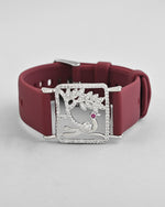 Silver Plated AD Stone Studded Belt Bracelet-VOJ311