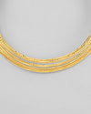 Gold-Plated Muti Layared  Hasli Necklace-VOJ330