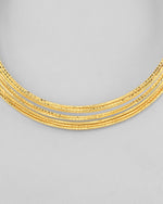 Gold-Plated Muti Layared  Hasli Necklace-VOJ330