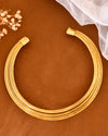 Gold-Plated Muti Layared  Hasli Necklace-VOJ330