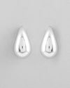 Silver Plated Teardrop-Shaped Stud Earrings-VOJ342