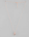 Rose Gold Plated Chain With AD Studded crown Shaped Pendent-VOJ350