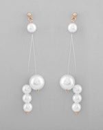 Pearl Studded Handcrafted Classic Drop Earrings-VOJ367