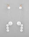 Pearl Studded Handcrafted Classic Drop Earrings-VOJ367