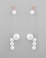 Pearl Studded Handcrafted Classic Drop Earrings-VOJ367