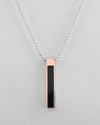 Silver Plated Men Chain With Rectangular Shaped Pendent-VOJ400