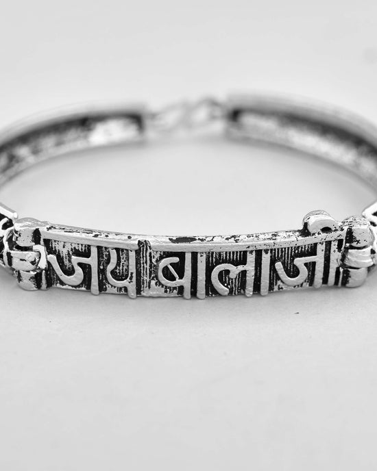 Silver Plated Kada Bracelet-VOJ414