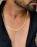 Men's Gold Plated Self Designed Snake Chain-VOJ420