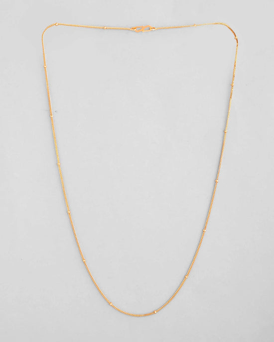 Gold Plated Small Gold Beads Chain For Women-VOJ422