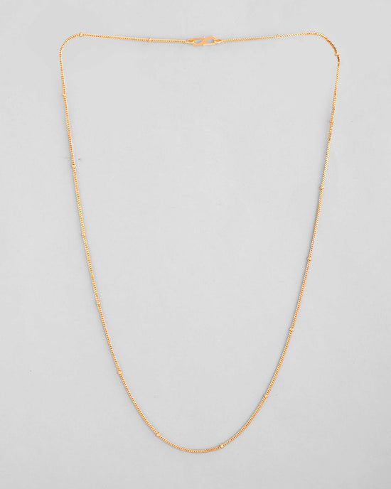 Gold Plated Small Gold Beads Chain For Women-VOJ422