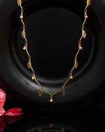 Gold Plated Designer Chain For Women With AD Stone And Leaf-VOJ423