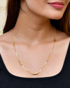 Gold Plated Designer Chain With Gold Pipe-VOJ424