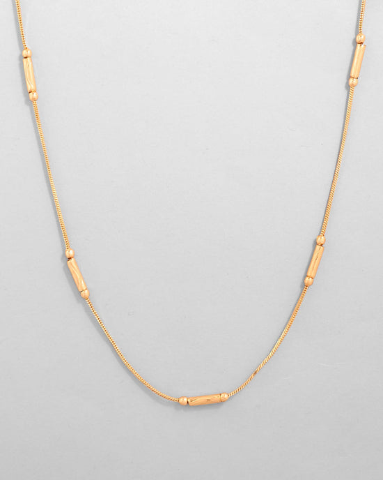 Gold Plated Designer Chain With Gold Pipe-VOJ424