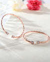 Set Of 2 rose Gold Dual Toned Designer Bangles-VOJ428