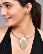 Gold Plated Western Hasli with Studs Earrings Set-VOJ447