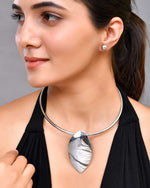 Silver Plated Western Hasli with Studs Earrings Set-VOJ448