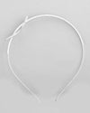 Silver Plated Bow Shaped  AD studded Hairband-VOJ453