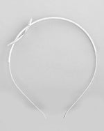 Silver Plated Bow Shaped  AD studded Hairband-VOJ453