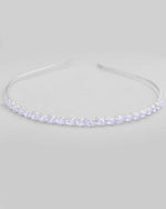 Silver Plated AD Studded Hairband-VOJ454