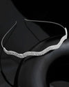 Silver Plated AD Studded Wave Shaped Hairband-VOJ455