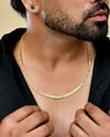 Dual Toned Self Designed Gold Plated Chain For Men-VOJ464