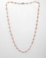 Gold Plated Chain For Women With White Pearls-VOJ465