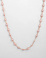 Gold Plated Chain For Women With White Pearls-VOJ465