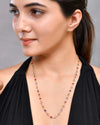 Gold Plated Chain For Women With Multi Colour Hearts-VOJ466