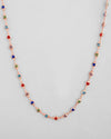 Gold Plated Chain For Women With Multi Colour Hearts-VOJ466