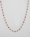 Gold Plated Chain For Women With Multi Colour Hearts-VOJ466