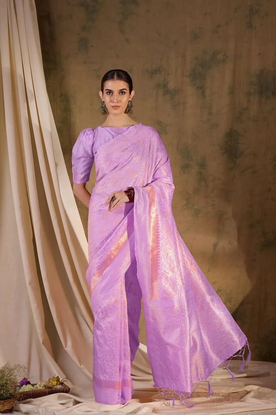 Suha Womens Fashion Ethnic Lavender Color Sarees-MLSHWSA1336LVR0ONE