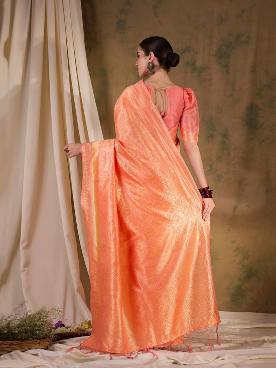 Suha Womens Fashion Ethnic Peach Color Sarees-MLSHWSA1337PCH0ONE