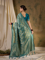 Suha Womens Fashion Ethnic Teal Color Sarees-MLSHWSA1339TEL0ONE