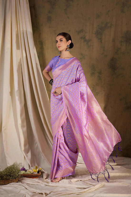 Suha Womens Fashion Ethnic Violet Color Sarees-MLSHWSA1343VLT0ONE