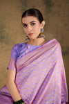 Suha Womens Fashion Ethnic Violet Color Sarees-MLSHWSA1343VLT0ONE