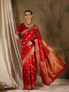 Suha Womens Fashion Ethnic Red Color Sarees-MLSHWSA1347RED0ONE