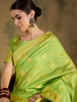 Suha Womens Fashion Ethnic Pista Green Color Sarees-MLSHWSA1351PSG0ONE