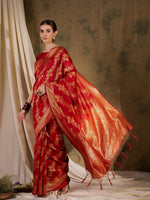 Suha Womens Fashion Ethnic Red Color Sarees-MLSHWSA1353RED0ONE