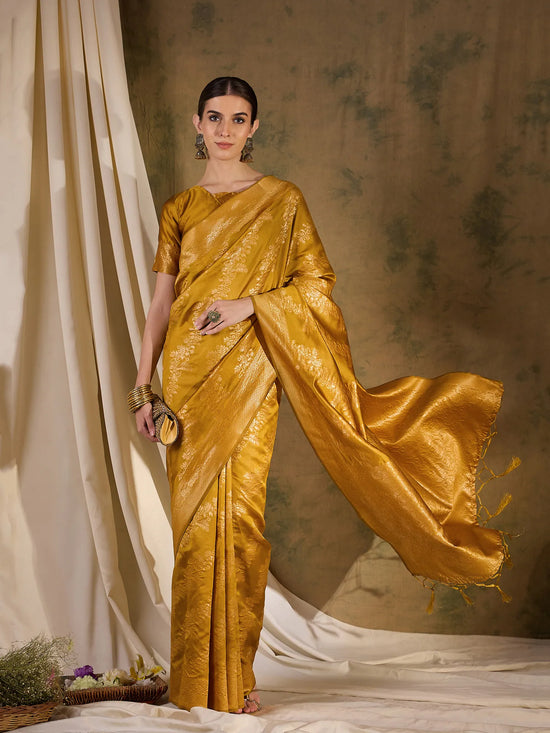 Suha Womens Fashion Ethnic Mustard Color Sarees-MLSHWSA1358MUS0ONE