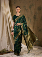 Suha Womens Fashion Ethnic Green Color Sarees-MLSHWSA1359GRN0ONE