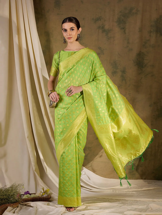 Suha Womens Fashion Ethnic Pista Green Color Sarees-MLSHWSA1362PSG0ONE