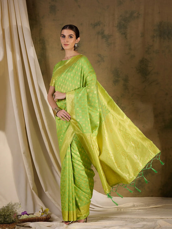 Suha Womens Fashion Ethnic Pista Green Color Sarees-MLSHWSA1362PSG0ONE