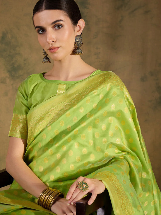 Suha Womens Fashion Ethnic Pista Green Color Sarees-MLSHWSA1362PSG0ONE