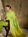 Suha Womens Fashion Ethnic Pista Green Color Sarees-MLSHWSA1362PSG0ONE